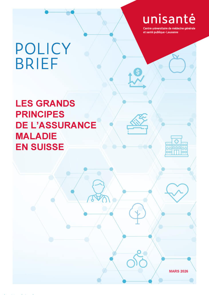 couverture du policy brief Les grands principes de l'assurance maladie en Suisse