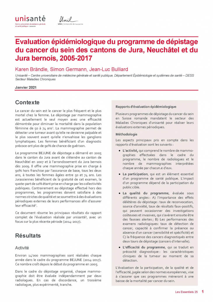 Page de titre du Raison de santé - les essentiel 25