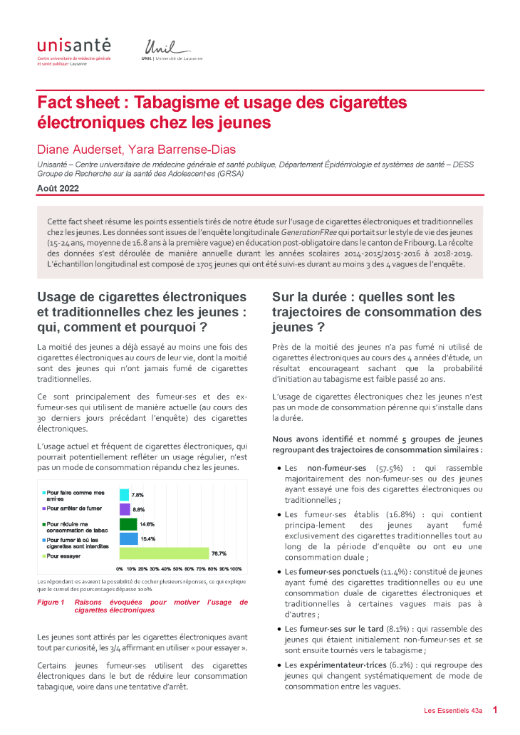 Page de titre du Raison de santé - les essentiel 43a