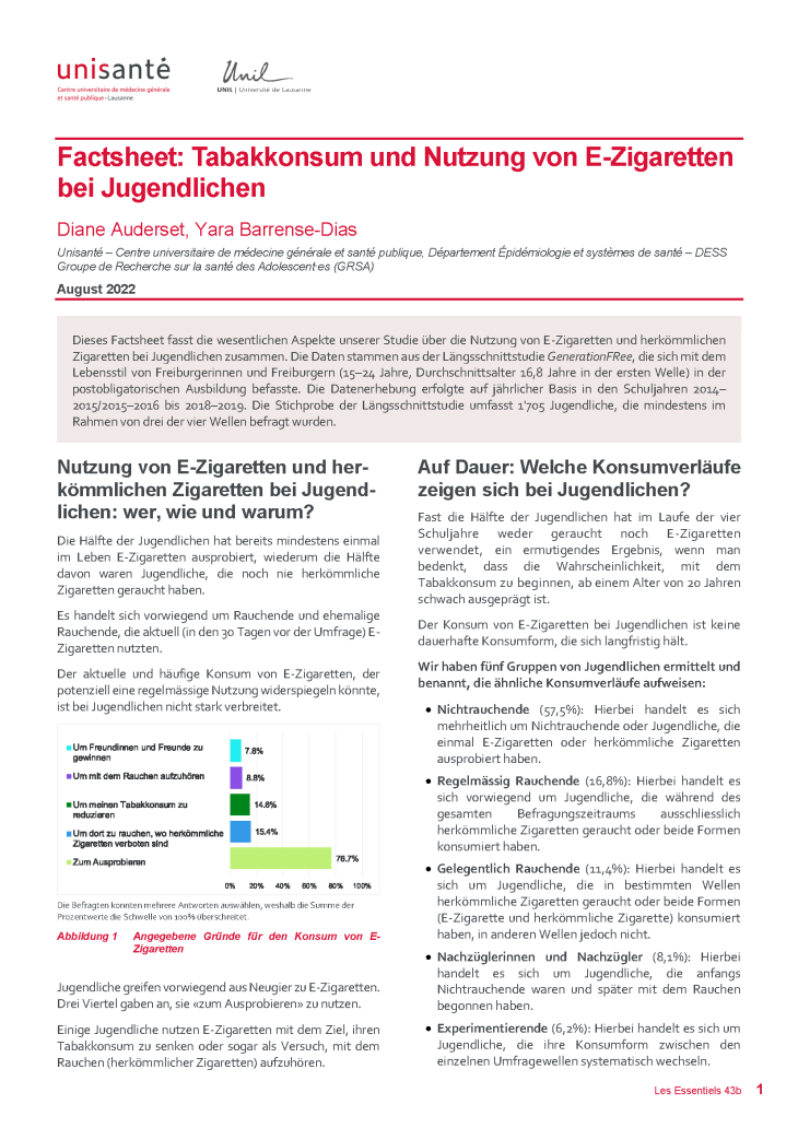 Page de titre du Raison de santé - les essentiel 43b