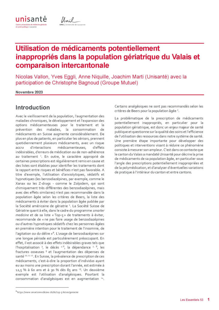 Page de titre du Raison de santé : les essentiels 53