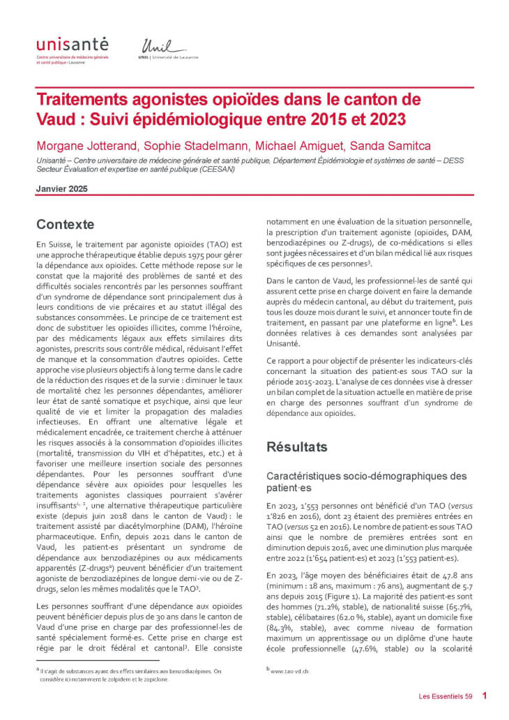 Page de titre du Raison de santé : les essentiels 59