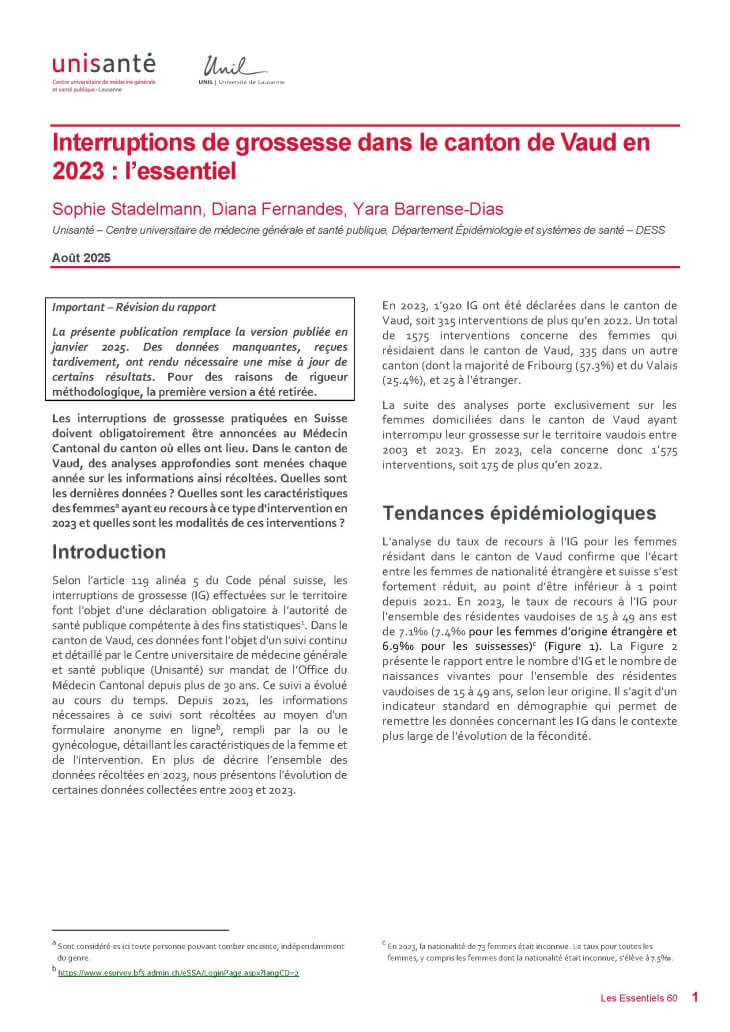 Page de titre du Raison de santé : les essentiels 60