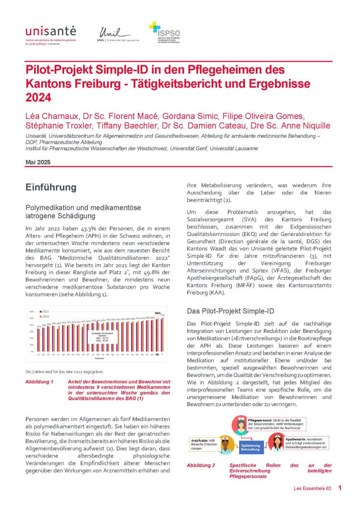Page de titre du Raison de santé : les essentiels 63