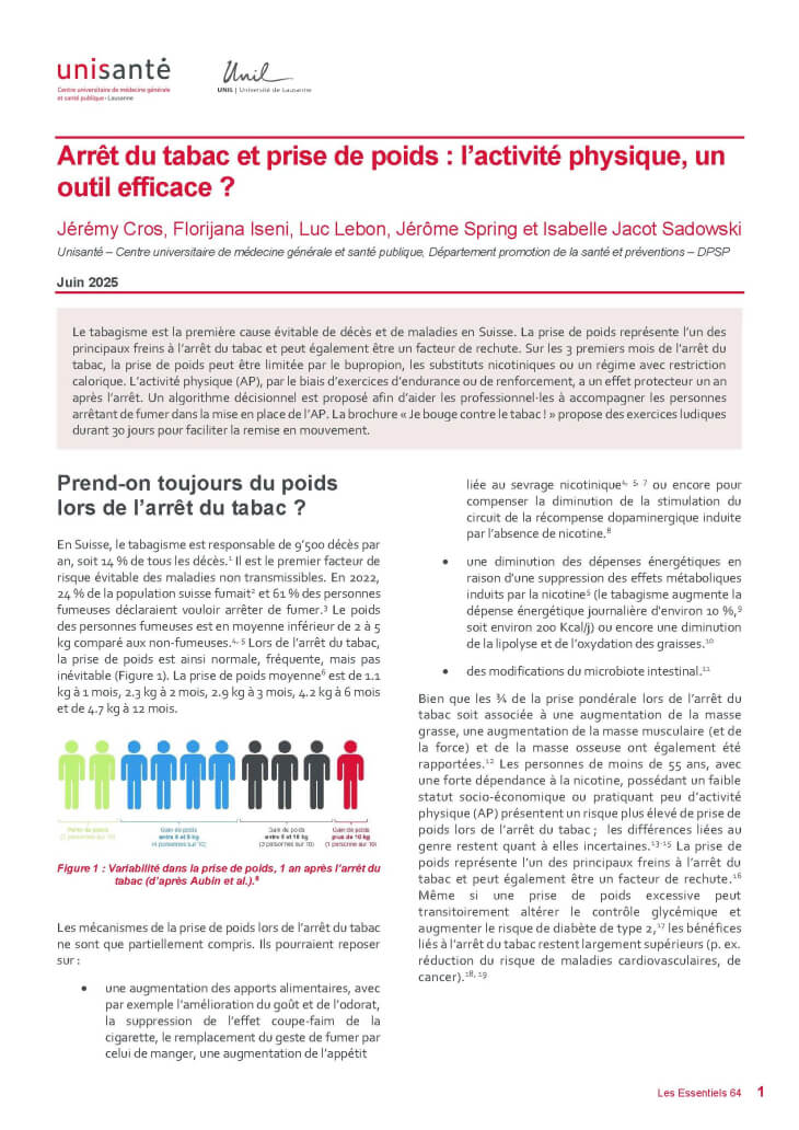 Page de titre du Raison de santé : les essentiels 64