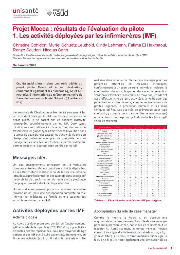Page de titre du Raison de santé : les essentiels 66