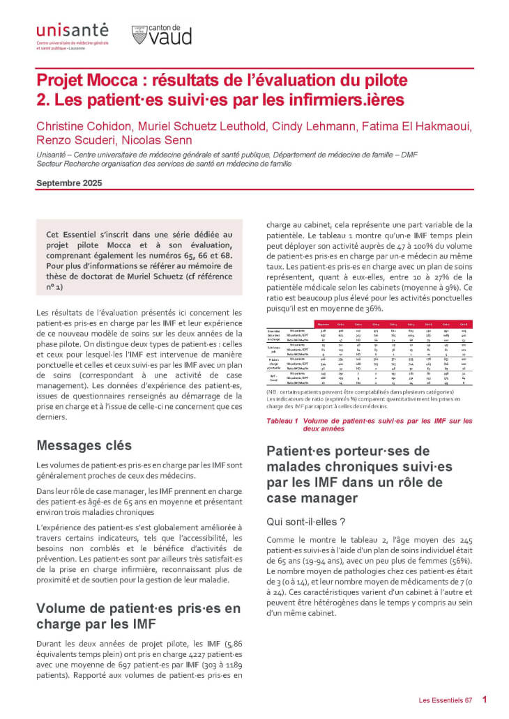 Page de titre du Raison de santé : les essentiels 67