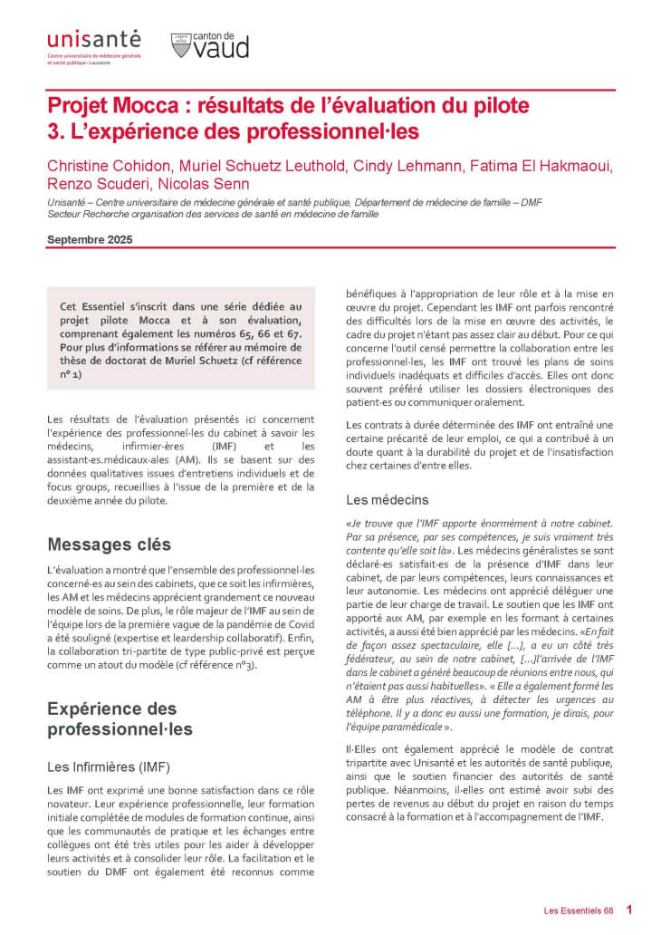 Page de titre du Raison de santé : les essentiels 68