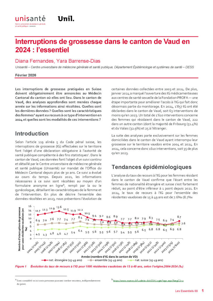 Page de titre du Raison de santé : les essentiels 69
