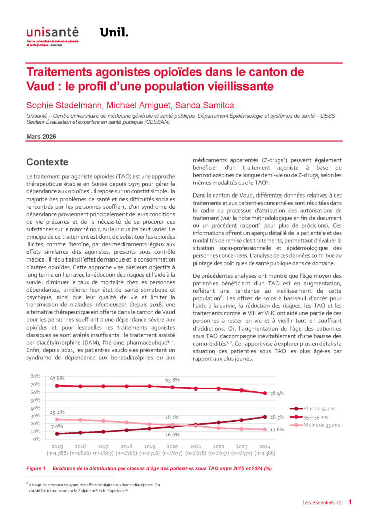 Page de titre du Raison de santé : les essentiels 72