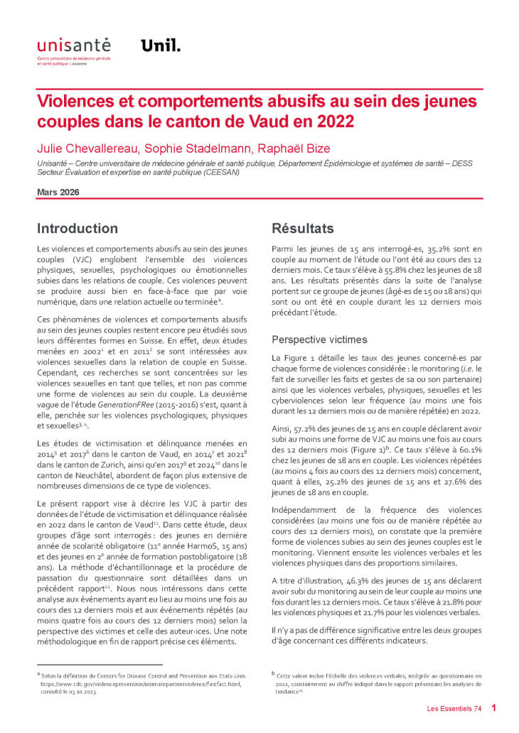 Page de titre du Raison de santé : les essentiels 74