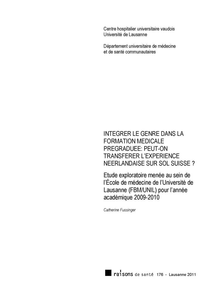 Page de titre du Raison de santé 176