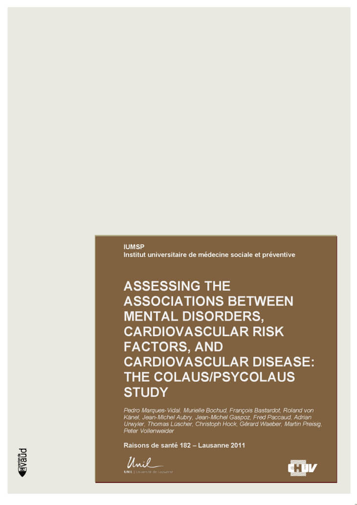Assessing the associations between mental disorders, cardiovascular risk factors, and cardiovascular disease