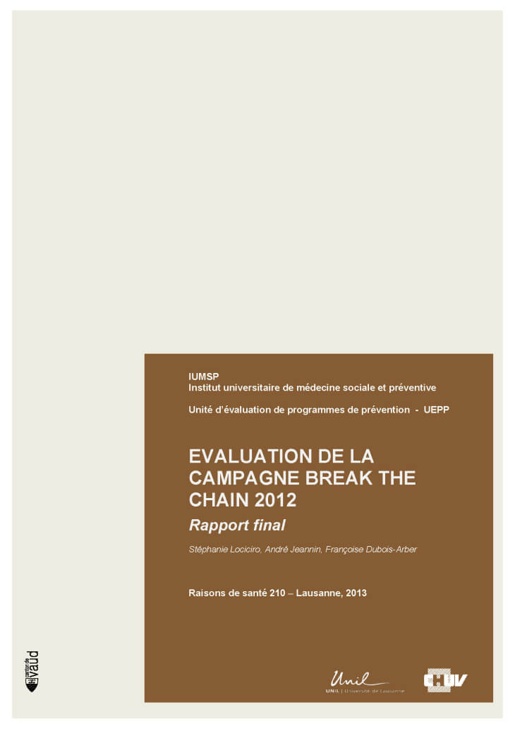 Page de titre du Raison de santé 210