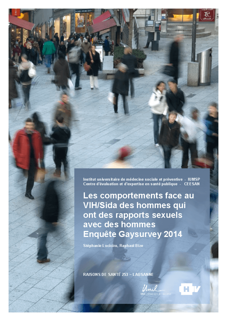 Les comportements face au VIH/Sida des hommes qui ont des rapports sexuels avec des hommes. Enquête Gaysurvey 2014