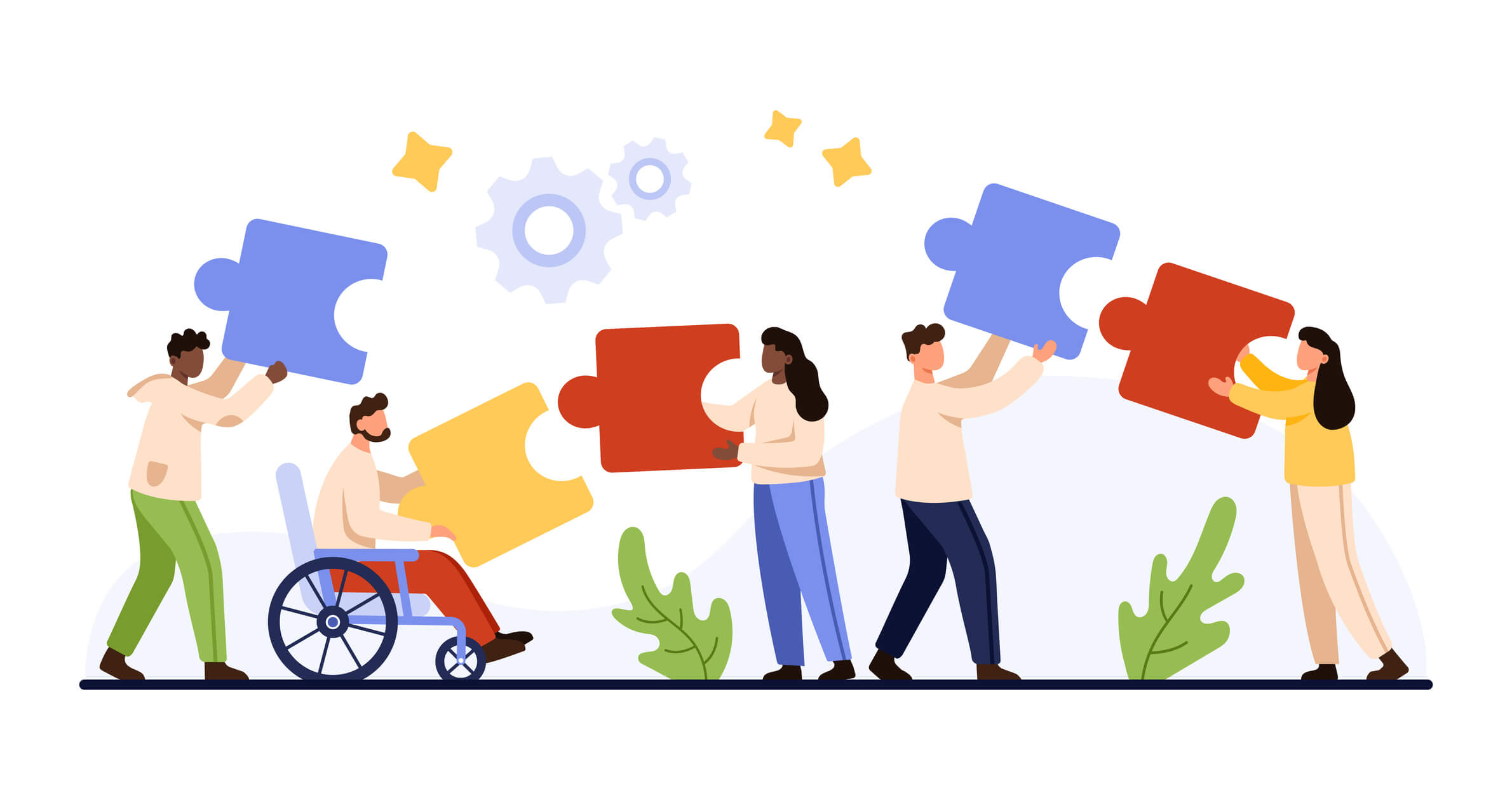 personnes handicap puzzle