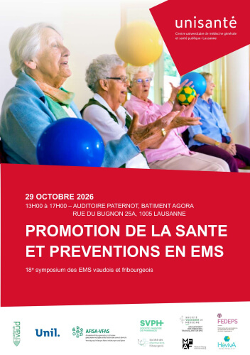 affiche du 18e symposium des EMS vaudois et fribourgeois