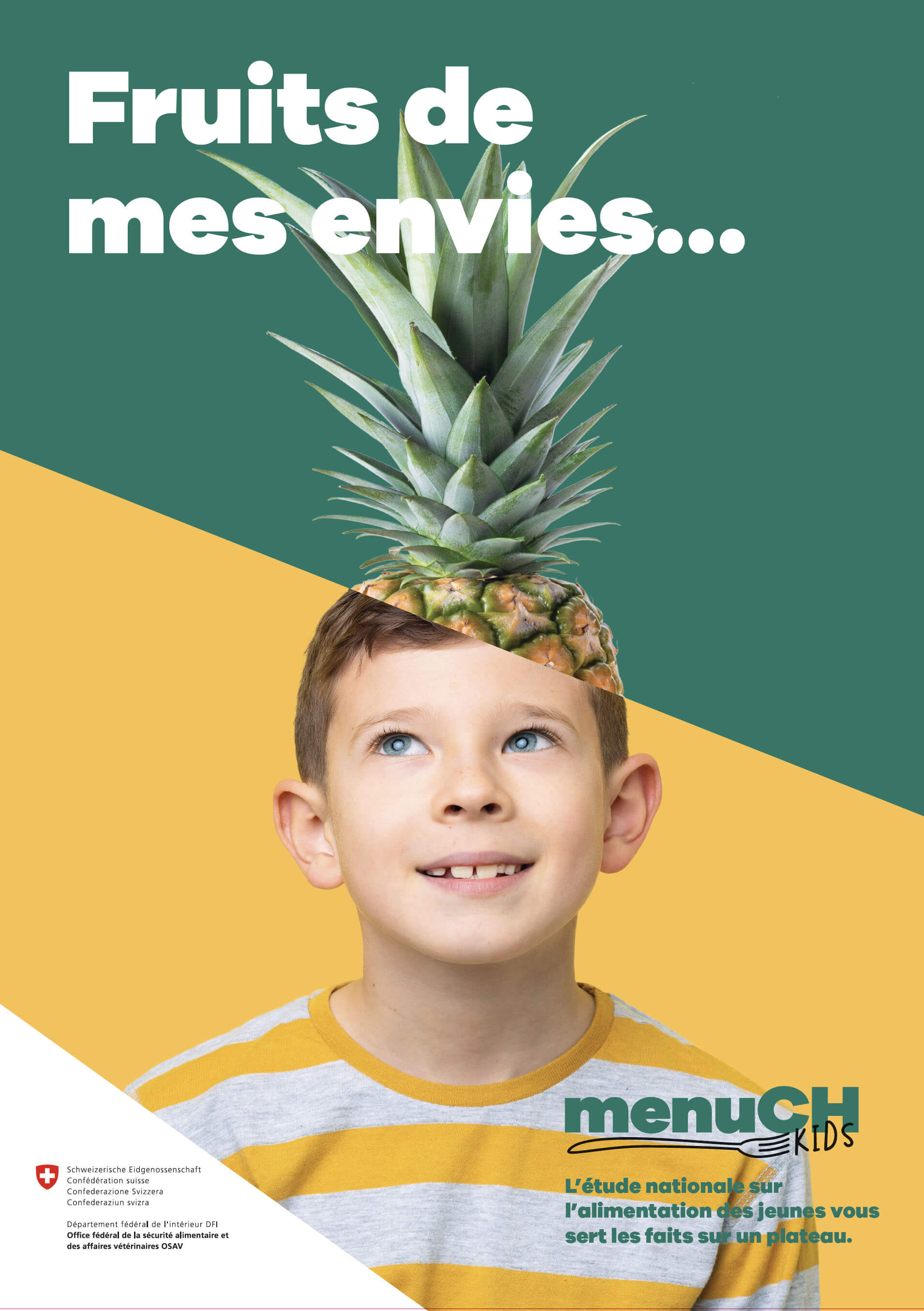 affiche de l'étude menuCH-Kids sur l'alimentation des enfants