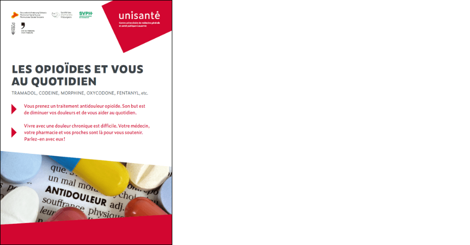 Flyer de prévention - Unisanté - 2024 - Les opioïdes et vous - Dans le cadre d'un traitement chronique par des analgésiques opioïdes