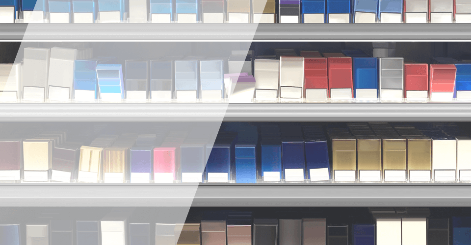 paquets de cigarette à la vente dans un magasin