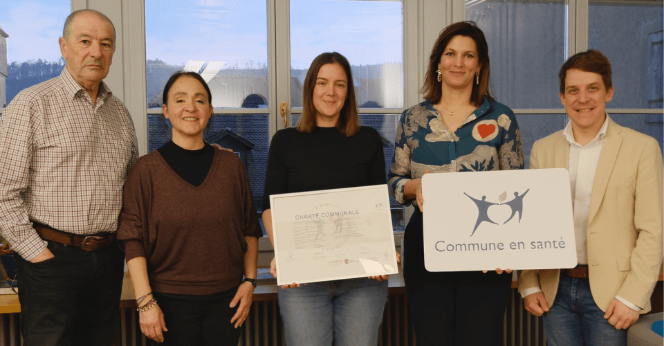 les représentants politiques de la ville d avenches recoivent le label Commune en santé