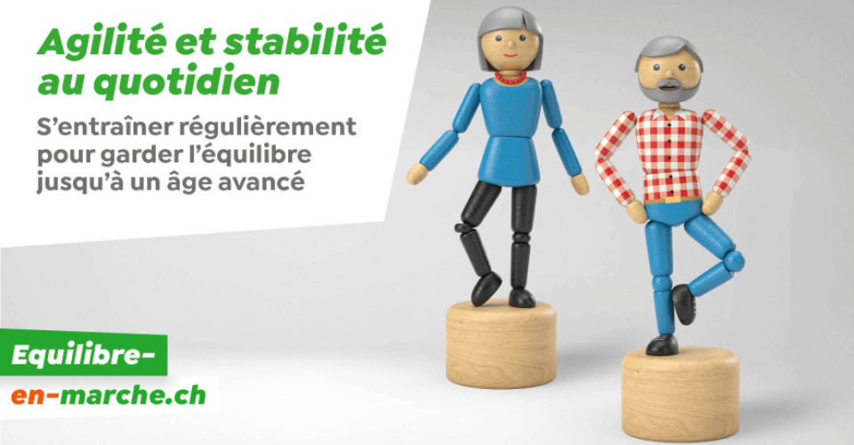Équilibre en marche senior