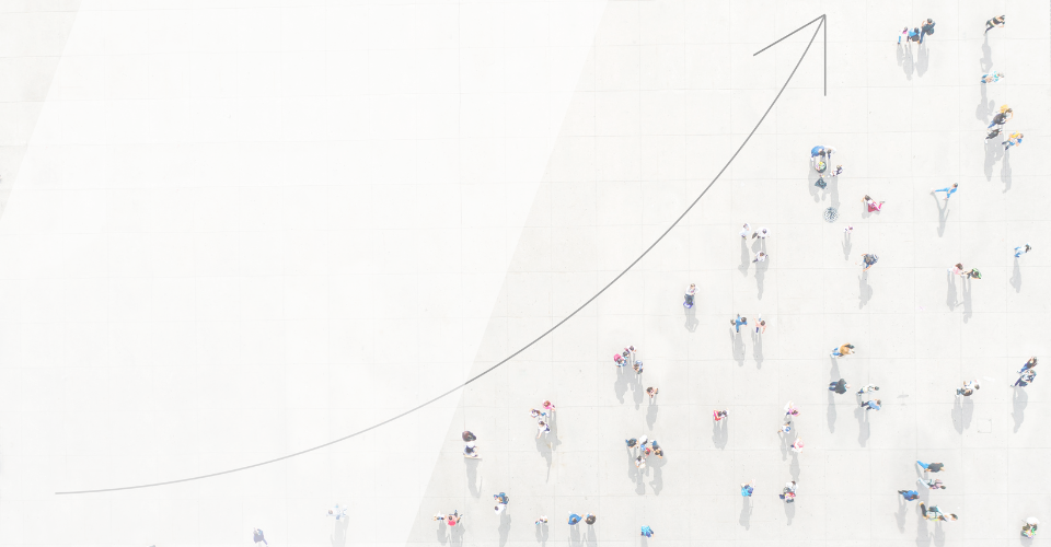 foule flèche hausse unisante web covid