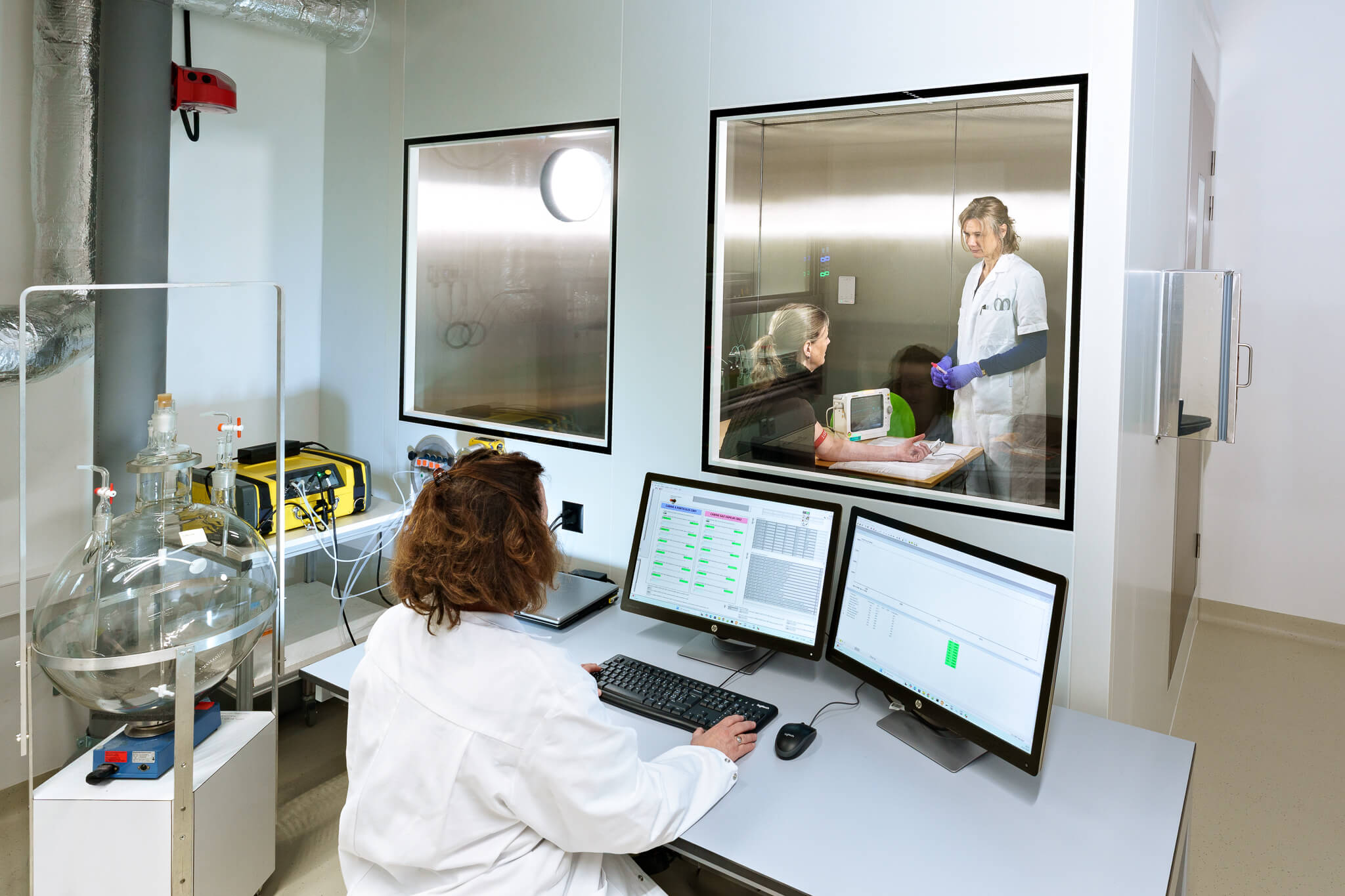 chambre d’exposition contrôlée pour des études de toxicologie humaine d’Unisanté à Lausanne